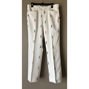 Vintage Sansabelt Golf Pants Men’s 36x31 Golfers All Over Print
